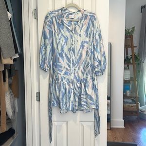 Christy Lynn flouncy mini dress with detachable satin belt.